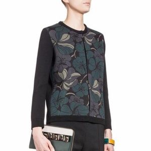 Marni floral print virgin wool neoprene cardigan